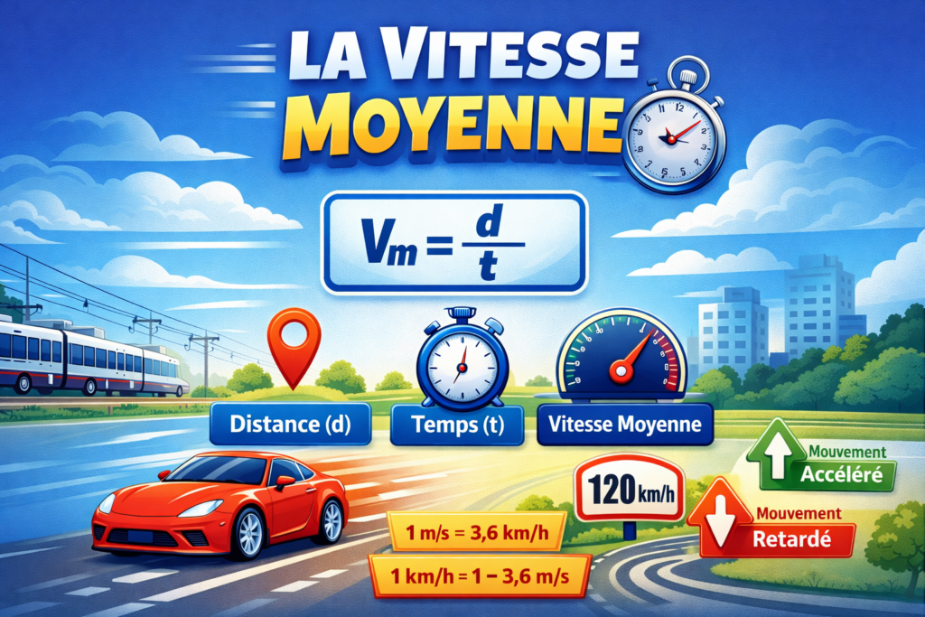 quiz la vitesse moyenne